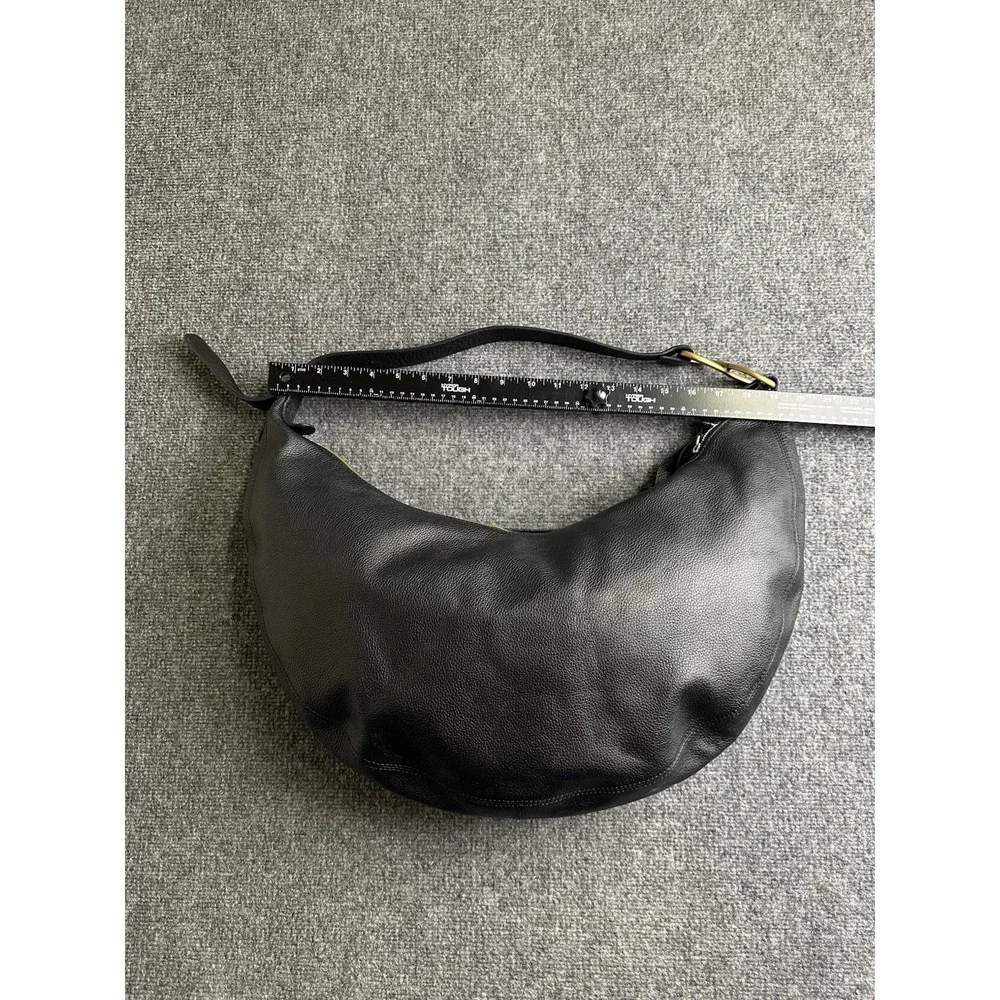 M.Gemi Eleonora Crescent Leather Hobo Bag Made in Italy, Size One Size